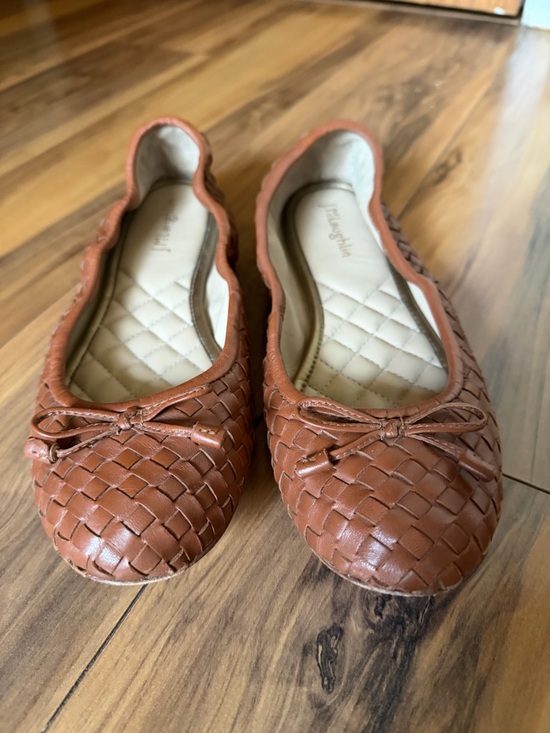 J Mclaughlin Shoes - J. McLaughlin Tan Woven Leather Ballet Flats